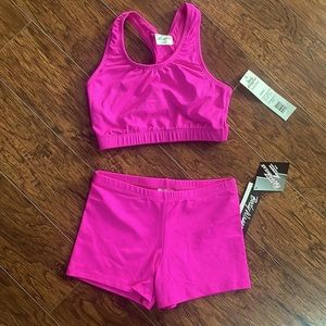 NWT - Body Wrappers workout Set. Sports bra #BWP260 & Bike shorts #BWP282